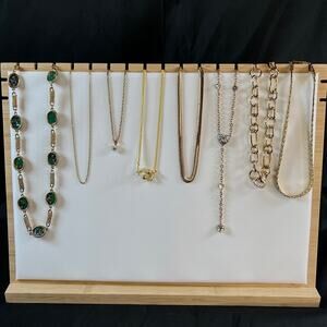 lot of 8 beautiful tinkerbell charm pendant with chain necklace assorted jewelry